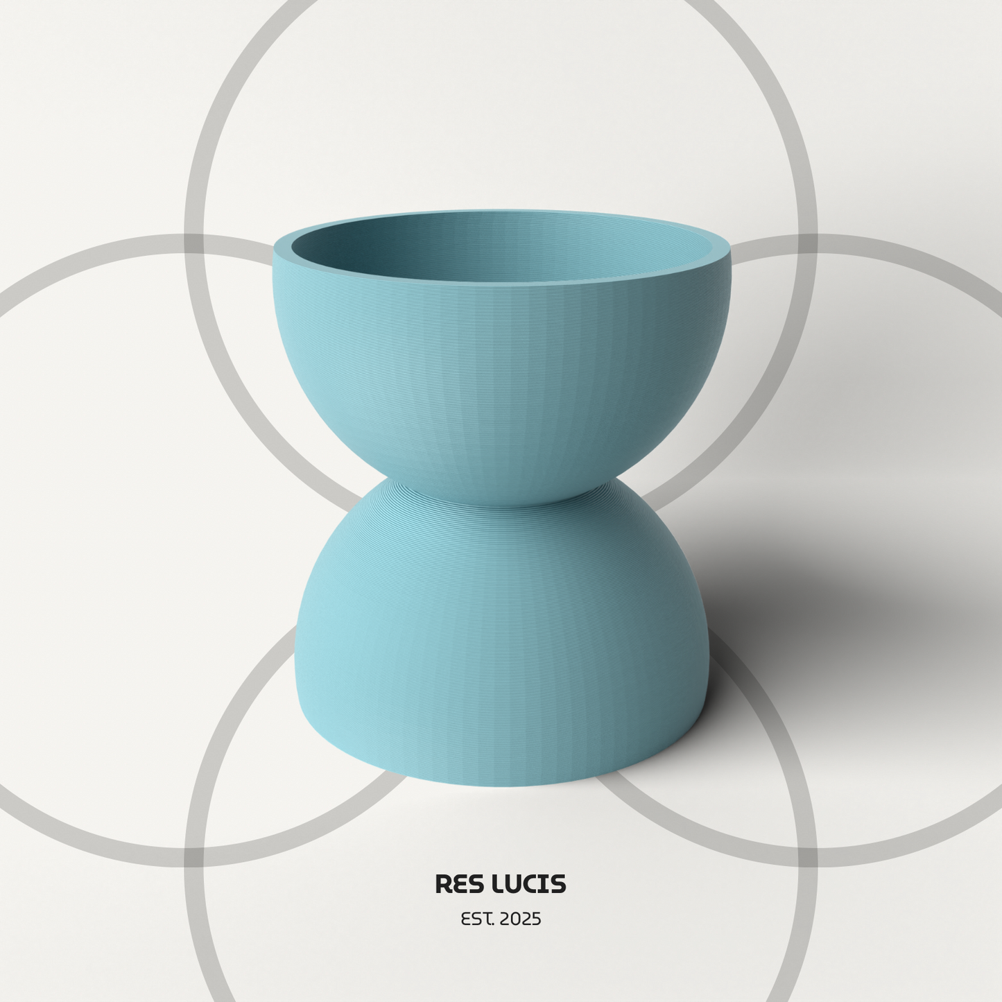 Ciotola Azzurra a forma di clessidra utilizzabile anche come posacenere