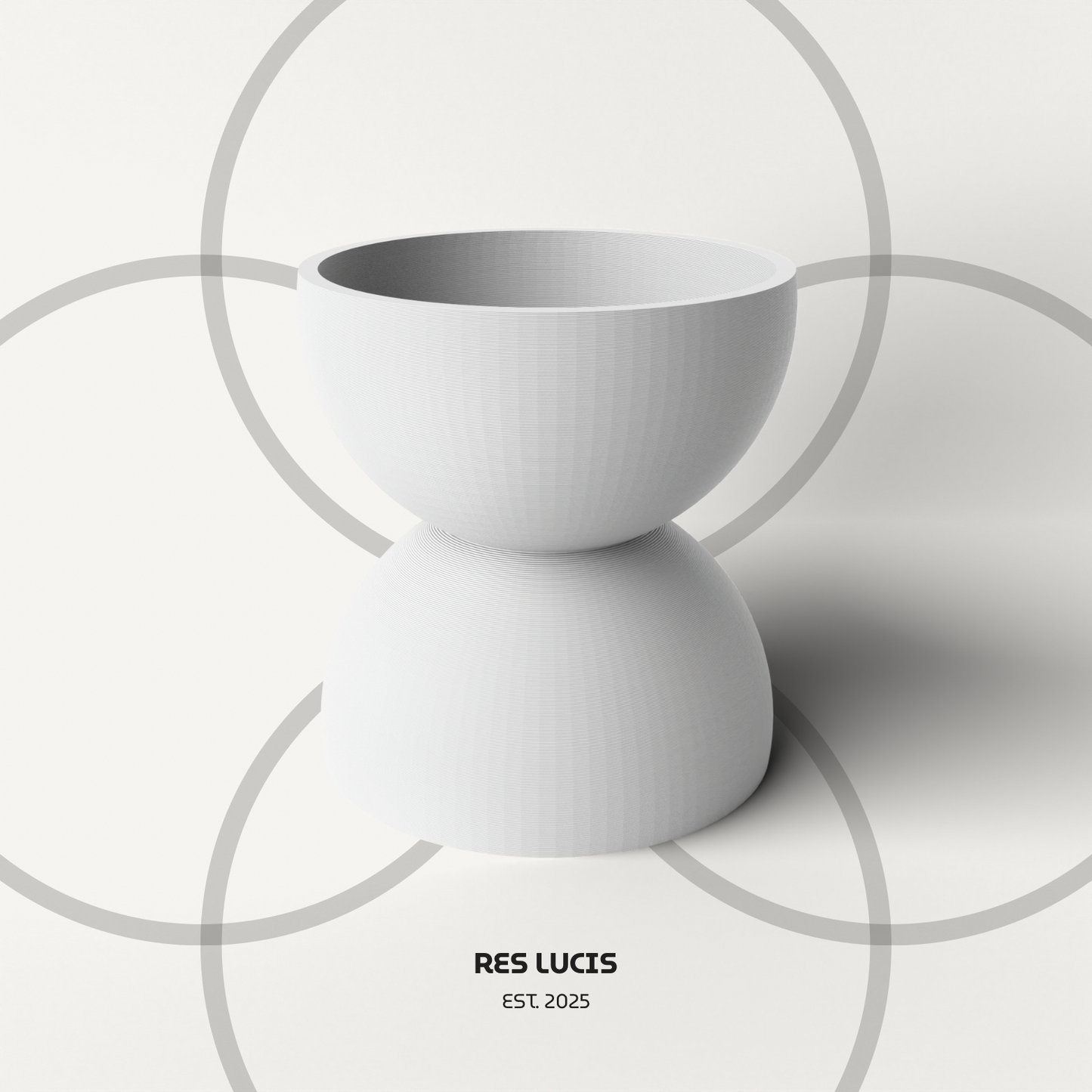 Ciotola Bianca a forma di clessidra utilizzabile anche come posacenere