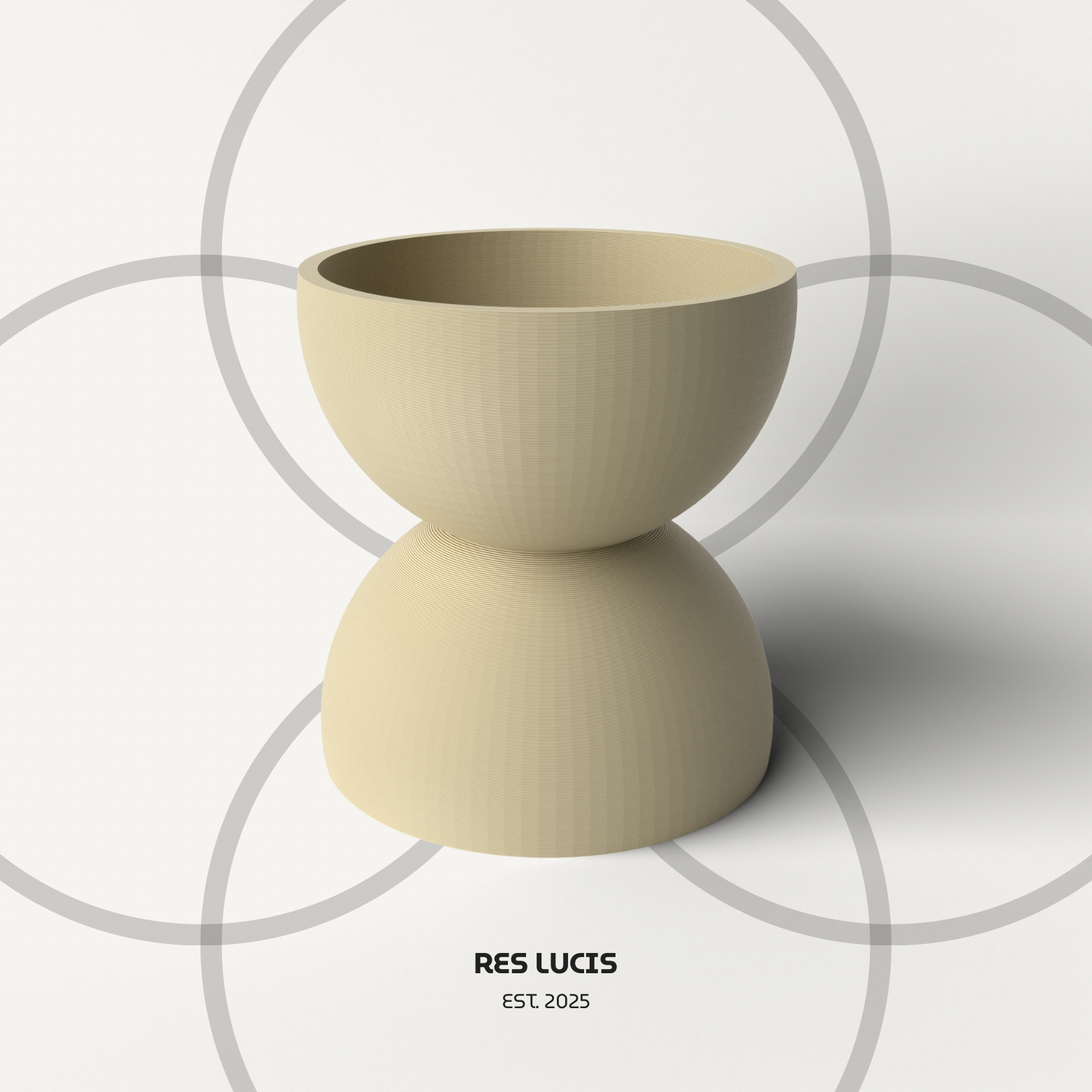 Ciotola Desert Tan a forma di clessidra utilizzabile anche come posacenere