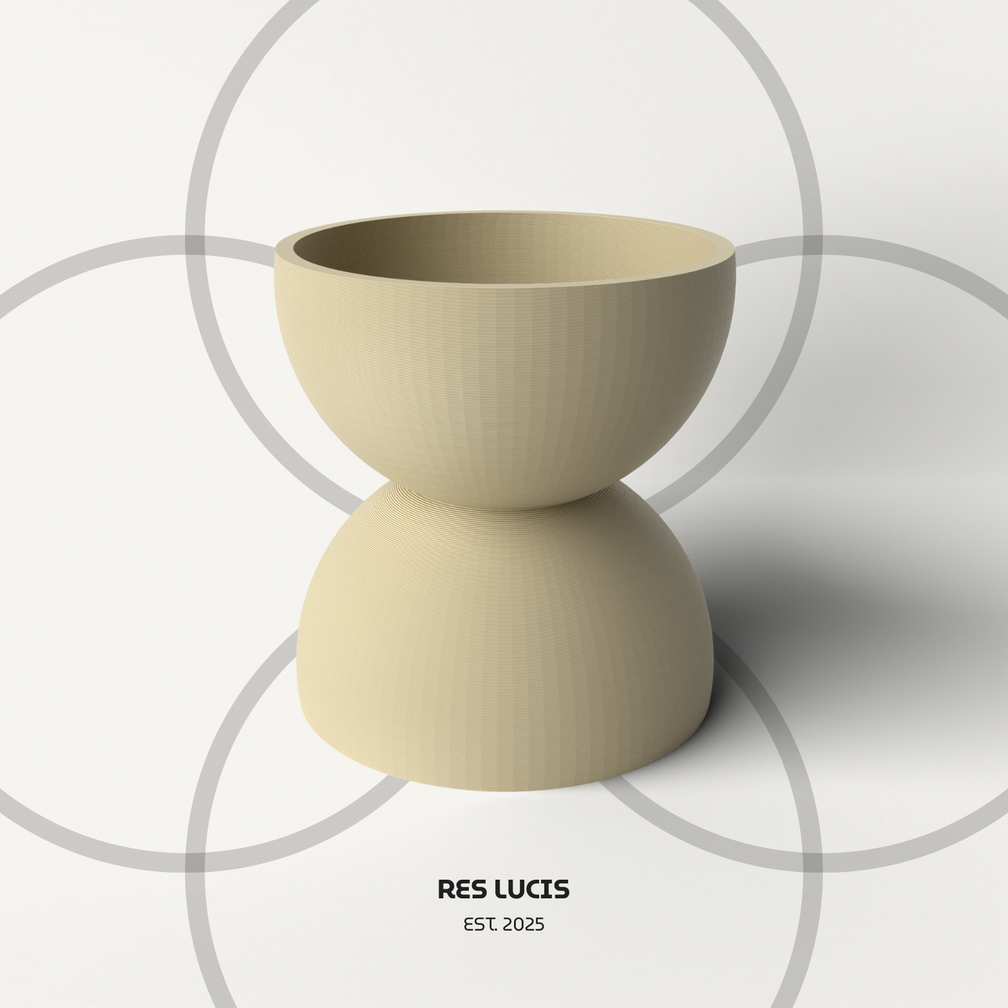 Ciotola Desert Tan a forma di clessidra utilizzabile anche come posacenere