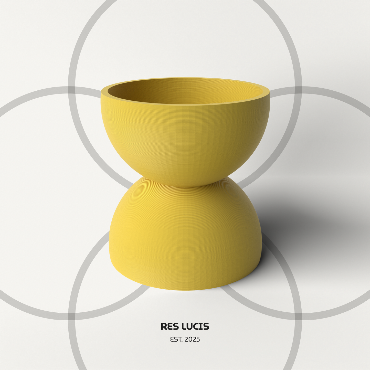 Ciotola Gialla a forma di clessidra utilizzabile anche come posacenere