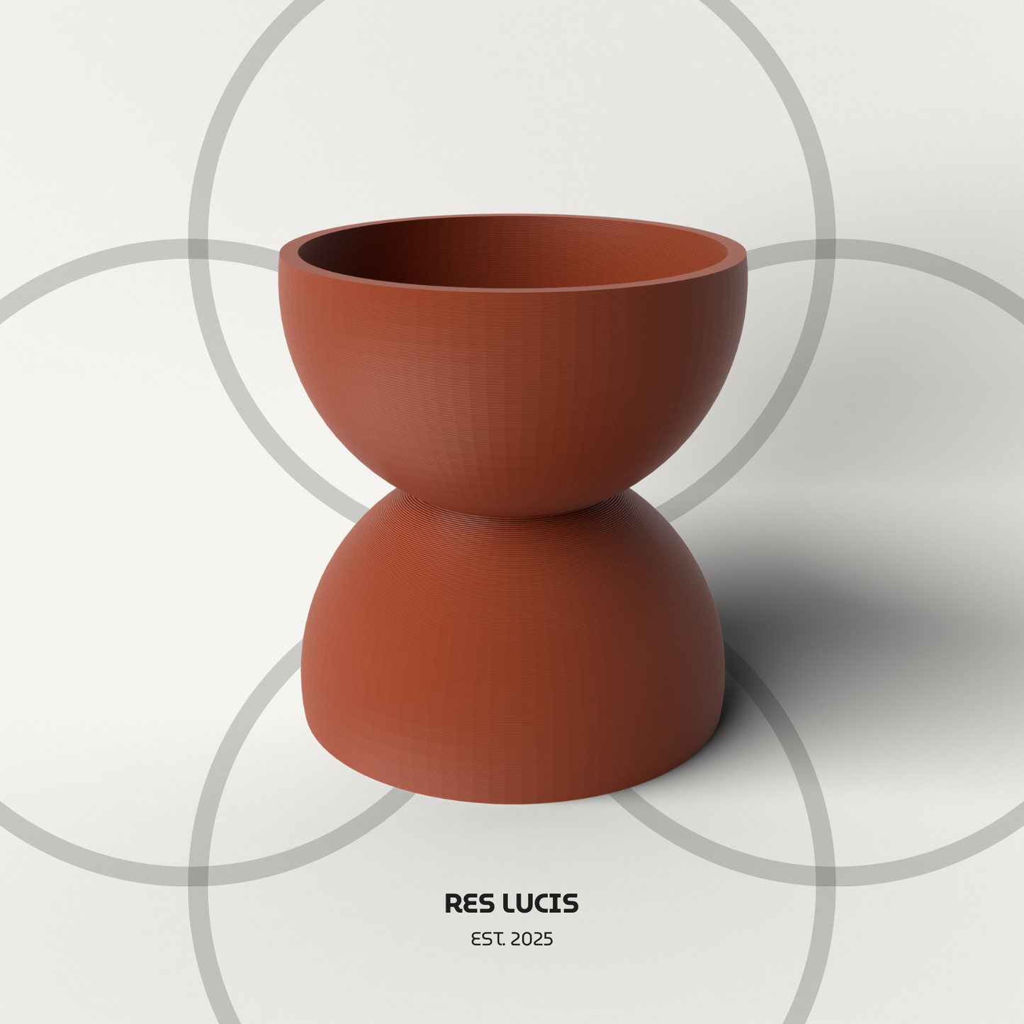 Ciotola Terra Rossa a forma di clessidra utilizzabile anche come posacenere