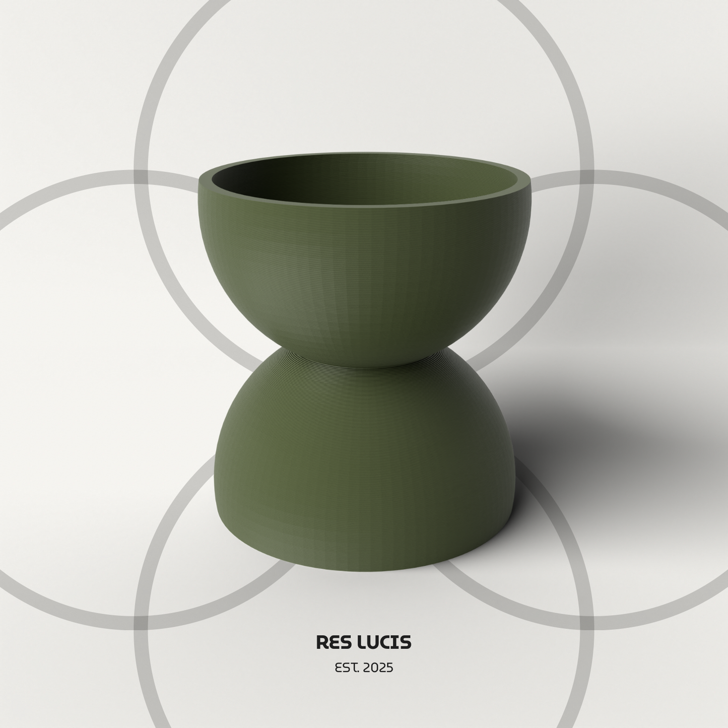 Ciotola Verde Scuro a forma di clessidra utilizzabile anche come posacenere