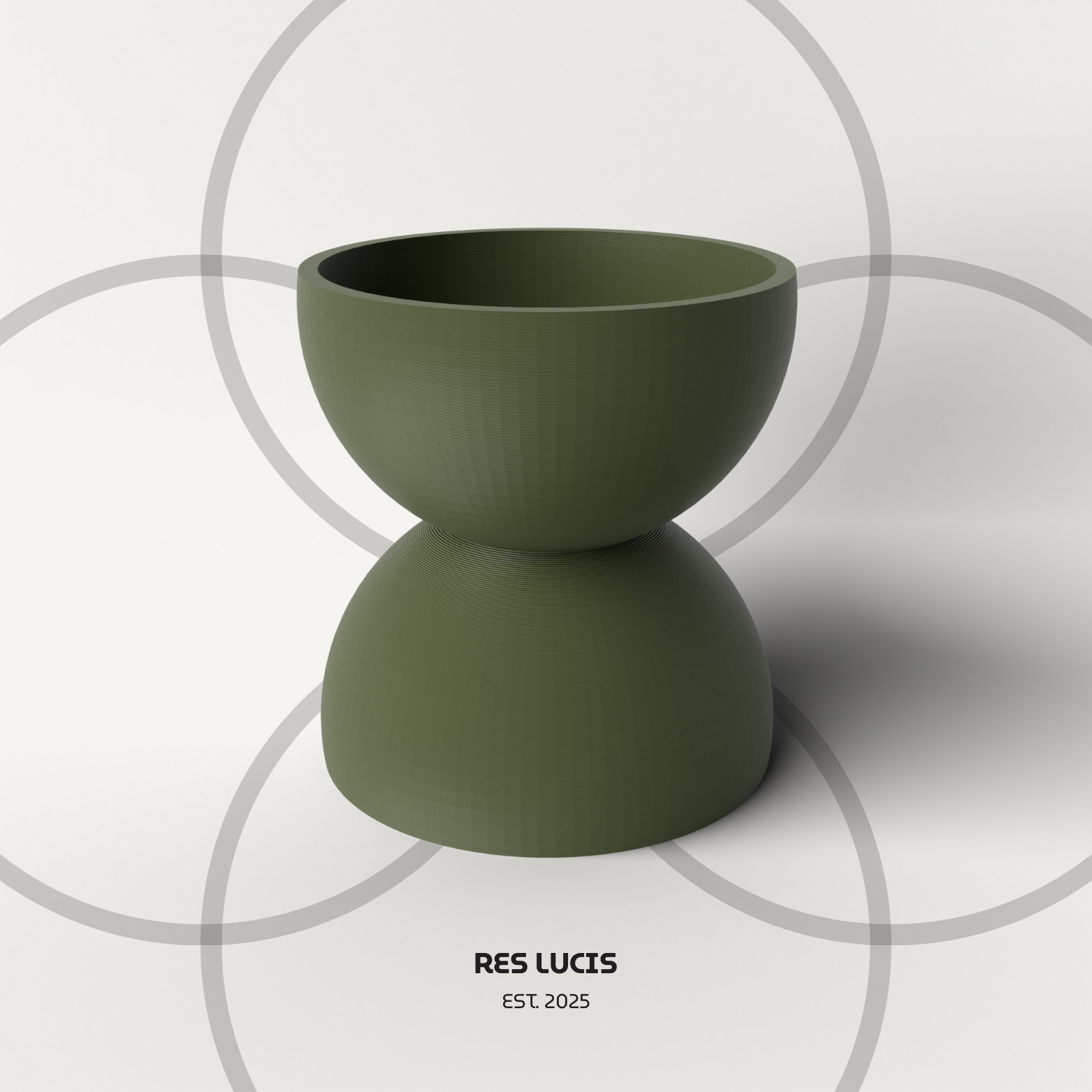 Ciotola Verde Scuro a forma di clessidra utilizzabile anche come posacenere