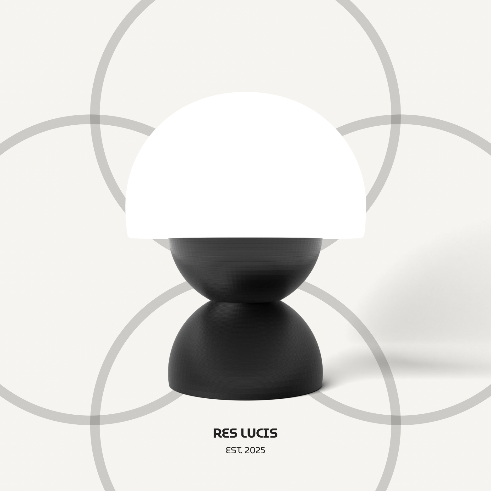 Lampada RES I Accesa Nero